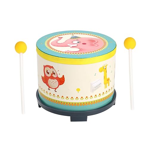WOONEKY Holzspielzeug Drum Percussion Instrument für Mädchen Pädagogische Kindertrommel mit Glatter Oberfläche Fördert Konzentration Intelligenz und Spielerisches Lernen von WOONEKY