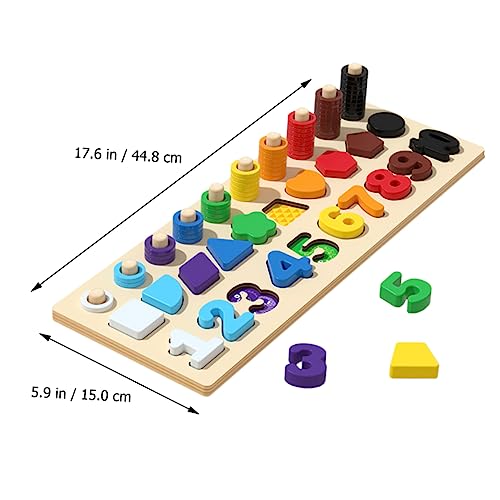 WOONEKY Holzspielzeug Lernpuzzle Montessori Mathe Rechenbrett mit Formen Farben für Hand Auge Koordination und Feinmotorik Kindergarten WOONEKY Holzspielzeug Lernpuzzle Montessori Mathe Rechenbrett mit Formen Farben für Hand Auge Koordination und Feinmotorik Kindergarten von WOONEKY