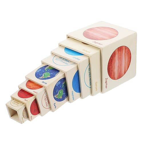 WOONEKY Holzspielzeug Planeten Würfel Lernspielzeug für Kleinkinder Jahre Natürliche Stabile Materialien Pädagogisch Fördernd Eltern Junge Mädchen Spiel Kreativ und Sicher WOONEKY Holzspielzeug Planeten Würfel Lernspielzeug für Kleinkinder Jahre Natürliche Stabile Materialien Pädagogisch Fördernd Eltern Junge Mädchen Spiel Kreativ und Sicher von WOONEKY