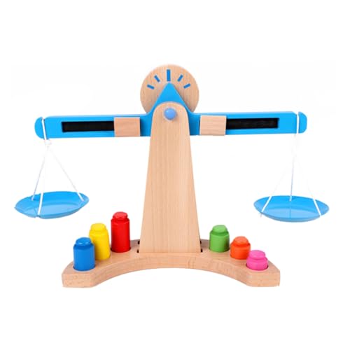 WOONEKY Holzspielzeug Set Pädagogisches Balance für Lernspielzeug zur Gewichts und Zahlenverständnis Sicheres und Langlebiges Material für Mädchen und Jungen von WOONEKY