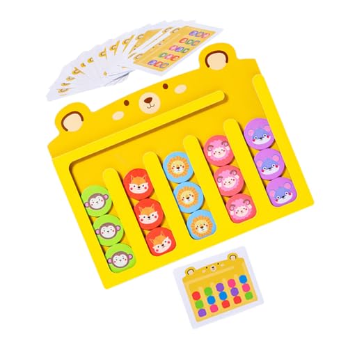 WOONEKY Holzspielzeug Sortierspiel Pädagogisches Lernspiel für Kleinkinder Motorische Feinförderung Kreatives Farbzuordnungsspiel Handliches Design Ab Jahr Geeignet von WOONEKY