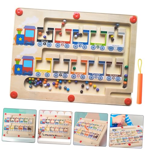 WOONEKY Holzspielzeug für Vorschulkinder Magnetisches und Farbsortierspiel für Jährige Pädagogisches Lernspielzeug Mathefähigkeiten und Hand Auge Koordination zur Belohnung Geburtstag von WOONEKY