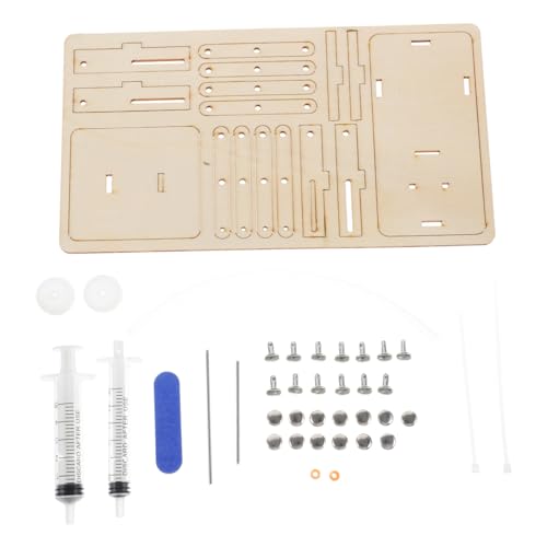WOONEKY 1 Set Hydraulische Holz Aufzug Montage Puzzle Spielzeug Kinder Wissenschaft Experiment Kit Für Pädagogisches Lernen von WOONEKY