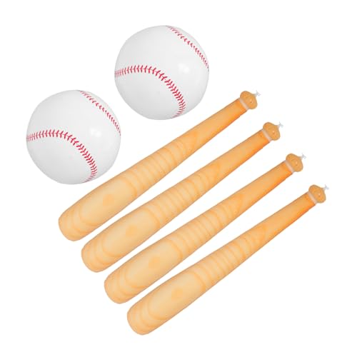 WOONEKY Inflatable Baseball Set mit Bällen und Schlägern Leicht Aufzublasen Sichere Kreative Spielzeuge für Kleinkinder für Baseball-Partys und Outdoor-Events von WOONEKY