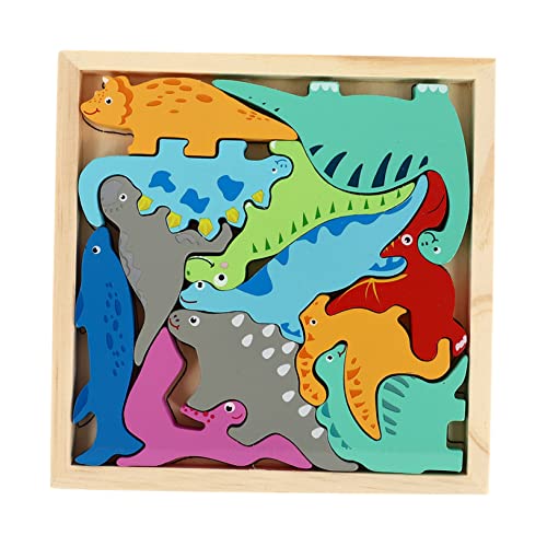 WOONEKY Interaktives Holzspielzeug Dinosaurier Puzzle für Kleinkinder Lernspiel zur Feinmotorik Hand Auge Koordination und Konzentration Sicherer Naturholz Puzzle für Jungen und Mädchen WOONEKY Interaktives Holzspielzeug Dinosaurier Puzzle für Kleinkinder Lernspiel zur Feinmotorik Hand Auge Koordination und Konzentration Sicherer Naturholz Puzzle für Jungen und Mädchen von WOONEKY