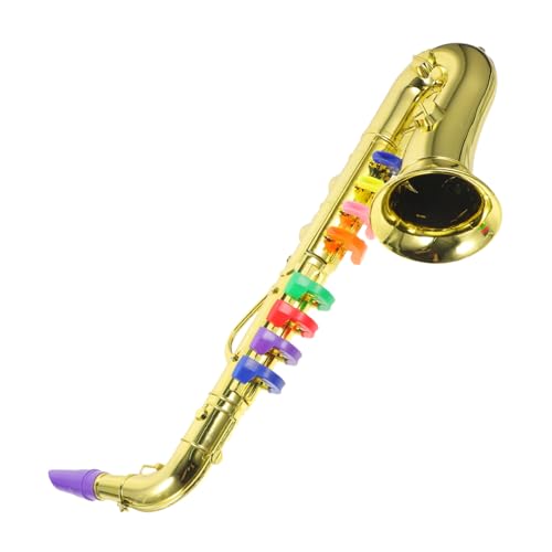 WOONEKY Kinder Blasinstrument Spielzeug Saxophon Modell Kinder Saxophon Spielzeug Kinder Saxophon Spielzeug Simulations Saxophon Spielzeug Tragbares Saxophon Spielzeug Kunststoff von WOONEKY