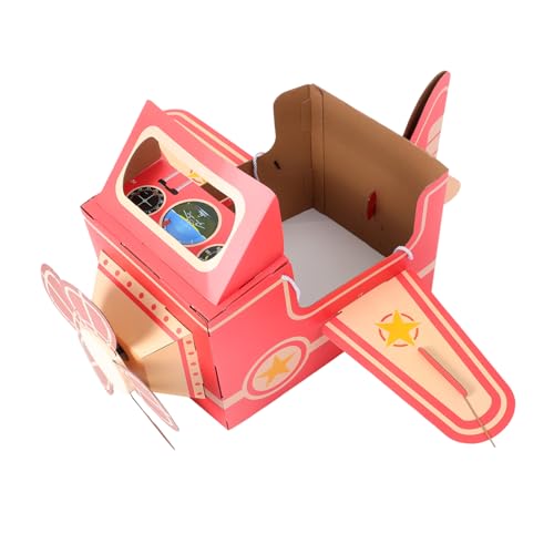 WOONEKY Kinder Flugzeug Kinder bastelset basteln für Kinder Geburtstagsfeier zugunsten Flugzeug Flugzeugspiele selber Machen Outfit Spielzeug tragbares Spielzeugflugzeug Puzzle von WOONEKY