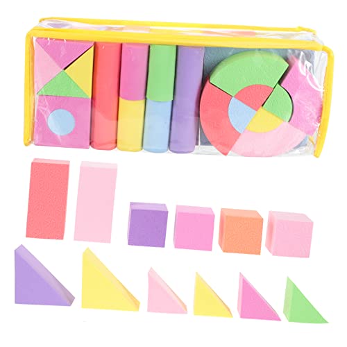 WOONEKY Kinder Mitgebsel Geometrische Formen Lernbausteine Aus Eva Farbenfrohe Stapelspielzeuge Für Kleinkinder Zur Frühkindlichen Bildung Und Form Wahrnehmung Ideales Für Die Frühkindliche von WOONEKY