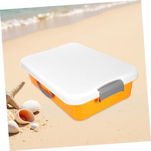 WOONEKY Kindersandkasten Aufbewahrungsbox Sandschale Kunststoffsandkasten Handsandkasten Mini Sandkasten Sandkästen Für Kleinkinder Tragbarer Sandkasten Kleinkindsandkasten Mit Deckel von WOONEKY