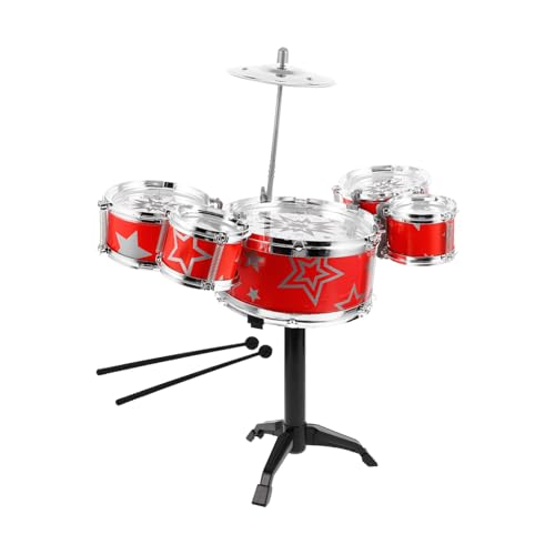 WOONEKY Kinderschlagzeug Set Jazz Schlagzeugspielzeug für Kleinkinder Interaktives Musikinstrument aus Kindersicherem Kunststoff Fördert Rhythmus und Koordination für Musikalische WOONEKY Kinderschlagzeug Set Jazz Schlagzeugspielzeug für Kleinkinder Interaktives Musikinstrument aus Kindersicherem Kunststoff Fördert Rhythmus und Koordination für Musikalische von WOONEKY