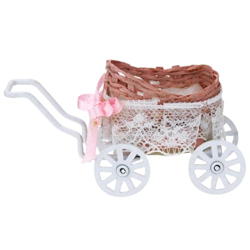 WOONEKY Kinderwagen aus Puppenhaus Möbel Zubehör Kreatives Spielset für DIY Puppenhaus Fördert Fantasie und Kreativität Kleine Hände und Miniaturliebhaber von WOONEKY