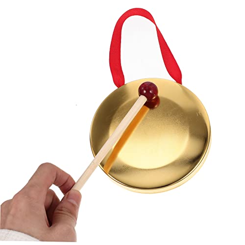 WOONEKY Kleiner Handgong mit Schlägel Metall Percussion Instrument für Musikunterricht Partyspiele Langlebig und Tragbar WOONEKY Kleiner Handgong mit Schlägel Metall Percussion Instrument für Musikunterricht Partyspiele Langlebig und Tragbar von WOONEKY
