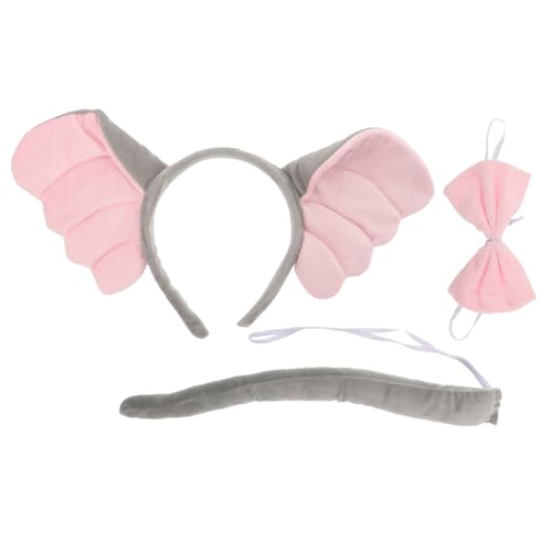 WOONEKY Kostüm mit Kopfband und Schleife Weiches Cosplay Tieraccessoire für Erwachsene Niedliches Elefantenohren Haarreif für Fasching Karneval und Party WOONEKY Kostüm mit Kopfband und Schleife Weiches Cosplay Tieraccessoire für Erwachsene Niedliches Elefantenohren Haarreif für Fasching Karneval und Party von WOONEKY