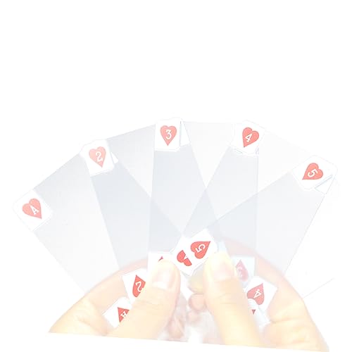 WOONEKY Kreative Transparente wasserdichte PVC Pokerkarten aus Kunststoff Langlebig und Flexibel für Spiele mit Freunden und Familie Perfektes für Sammler von WOONEKY
