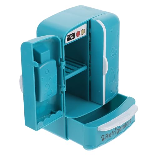 WOONEKY Kühlschrank Puppenhaus Zubehör Blauer Kühlschrank für Miniaturlandschaften für Puppenmöbel und Dekoration für Minihäuser aus Langlebigem Material Gefertigt für Kreative Spielideen WOONEKY Kühlschrank Puppenhaus Zubehör Blauer Kühlschrank für Miniaturlandschaften für Puppenmöbel und Dekoration für Minihäuser aus Langlebigem Material Gefertigt für Kreative Spielideen von WOONEKY