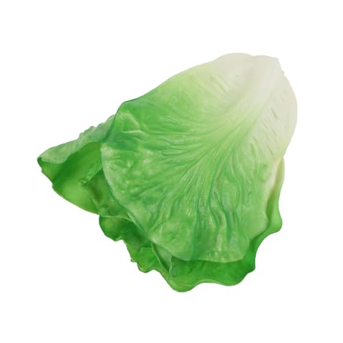 WOONEKY Künstliche Salatblätter Realistische Simulation von Gemüse für Restaurant und Cafédekoration Pflegeleichtes Grünes Blattgemüse Hochwertige Deko für Events und Partys von WOONEKY
