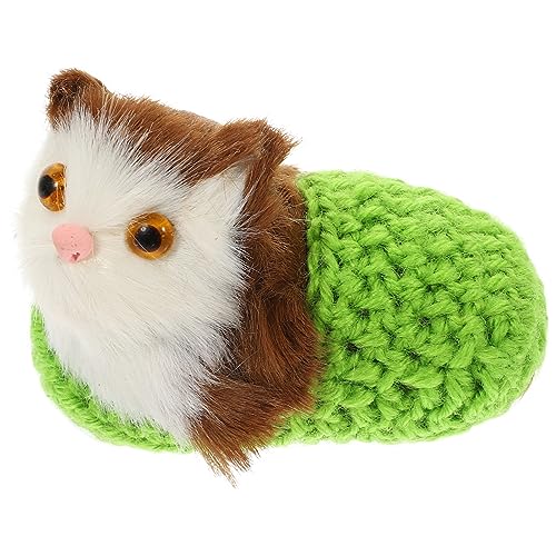 WOONEKY Kuschelige Katzenpuppe Niedliches Plüschspielzeug für Dekoration für Zuhause Niedliches Kätzchen mit Realistischem Design Lernhilfe für Junge Mädchen von WOONEKY