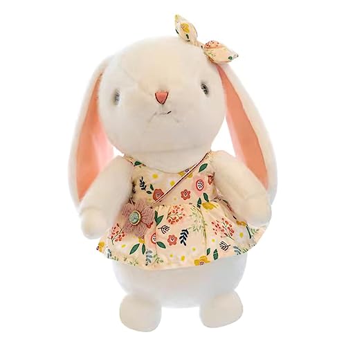 WOONEKY Kuschelkaninchen für Niedliches Plüschhase mit Blumen Kleid Leicht und Tragbar Perfektes für Feste und Dekoration WOONEKY Kuschelkaninchen für Niedliches Plüschhase mit Blumen Kleid Leicht und Tragbar Perfektes für Feste und Dekoration von WOONEKY