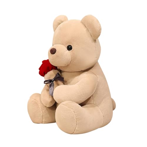 WOONEKY Kuscheltier Bär mit Rosen Valentinstag für Frauen Süßes Plüschspielzeug für Liebe und Freundschaft für Zuhause und Büro Umweltfreundliches Material WOONEKY Kuscheltier Bär mit Rosen Valentinstag für Frauen Süßes Plüschspielzeug für Liebe und Freundschaft für Zuhause und Büro Umweltfreundliches Material von WOONEKY