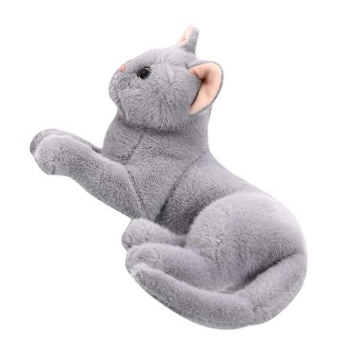 WOONEKY Kuscheltier Katze Plüsch Deko Graue Stoffkatze Niedliches Kätzchen für Wohnaccessoires Charmante Dekoration für Sofa und Bett für Freunde WOONEKY Kuscheltier Katze Plüsch Deko Graue Stoffkatze Niedliches Kätzchen für Wohnaccessoires Charmante Dekoration für Sofa und Bett für Freunde von WOONEKY
