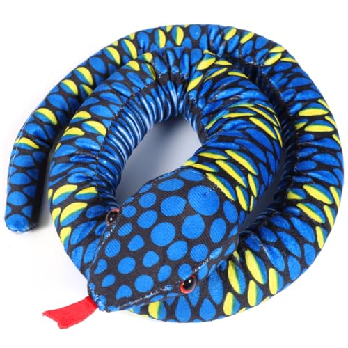 WOONEKY Kuscheltier Schlange aus Plüsch Riesige Realistische Schlangenpuppe mit PP Baumwollfüllung Vielseitiges für Dekoration und Spielspaß WOONEKY Kuscheltier Schlange aus Plüsch Riesige Realistische Schlangenpuppe mit PP Baumwollfüllung Vielseitiges für Dekoration und Spielspaß von WOONEKY