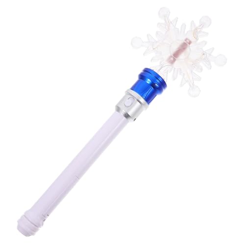 WOONEKY LED Drehbarer Schneeflocken Zauberstab aus Leichtem mit Leuchtenden Farben Party und Accessoire für Erwachsene Batteriefrei Faszinierendes Winterlicht von WOONEKY