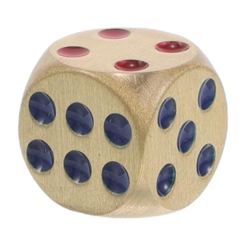 WOONEKY Lackierte Messingwürfel für Tischspiele Vielseitige Metallwürfel mit Glatter Oberfläche Dekorative Mehrseitige Dice für Pokerparty und DIY Spielzubehör von WOONEKY