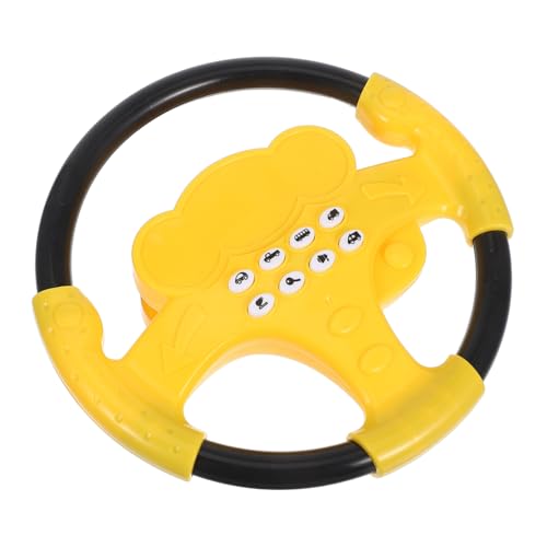 WOONEKY Lenkradspielzeug mit Saugnapf Simuliertes Fahrlenkrad aus Sicherem Kunststoff Interaktives Tragbares für Kleinkinder Realistische Nachbildung für Frühes Lernen und Unterhaltung von WOONEKY