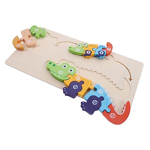 WOONEKY Lernen Holzpuzzle Holzspielzeug Holzspielzeug Puzzle Für Für Puzzle Für Dinosaurier Holzpuzzle Spielzeug Spielzeug Kind Spielzeug Kind Blöcke Schnalle von WOONEKY