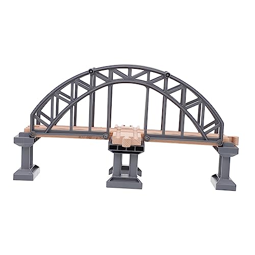 WOONEKY Lernspielzeug Holz und Plastik Schienen Zubehör Graue Kreuzbrücke Modell Kognitives Eisenbahn Accessoire und Feinmotorik Kompatibel mit Holzschienen WOONEKY Lernspielzeug Holz und Plastik Schienen Zubehör Graue Kreuzbrücke Modell Kognitives Eisenbahn Accessoire und Feinmotorik Kompatibel mit Holzschienen von WOONEKY