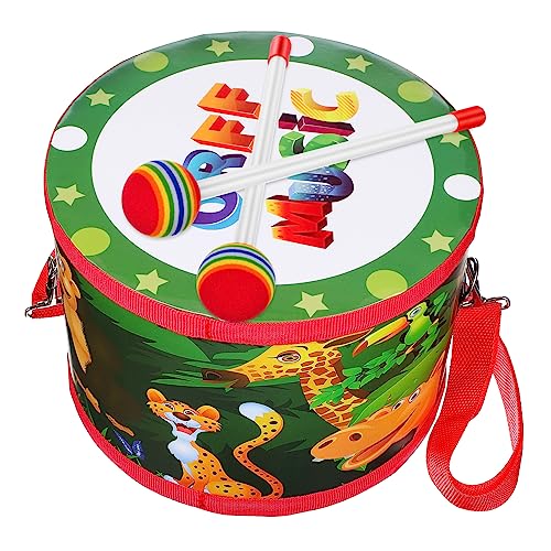 WOONEKY Marschtrommel für Trommelstöcken Pädagogisches Percussion Musikinstrument Doppelseitiges Cartoon Design Kindgerechtes Schlagzeug für Jungen und Mädchen Kreatives Lernspielzeug von WOONEKY
