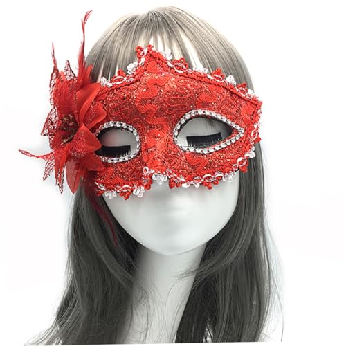 WOONEKY Maskerade-Maske Maskerade-Kostüm-Auge Kostüme rotes Kostüm Kinderauge Party Kinderkleidung Kleider Kostüm Maske rote Kostümmaske Abschlussball bilden Gesichtsmaske Augenbinde von WOONEKY