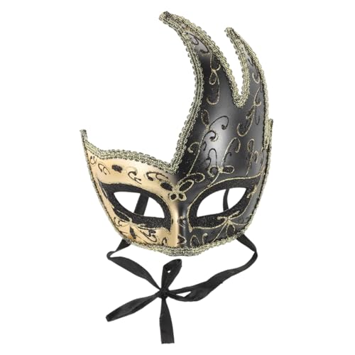 WOONEKY Masquerade Party Maske Vintage Halbmaske für Karneval Cosplay Hochzeiten Vielseitiges Accessoire für Halloween Maskenball und Bühnenaufführungen Sicherer Sitz für Kopfgrößen WOONEKY Masquerade Party Maske Vintage Halbmaske für Karneval Cosplay Hochzeiten Vielseitiges Accessoire für Halloween Maskenball und Bühnenaufführungen Sicherer Sitz für Kopfgrößen von WOONEKY