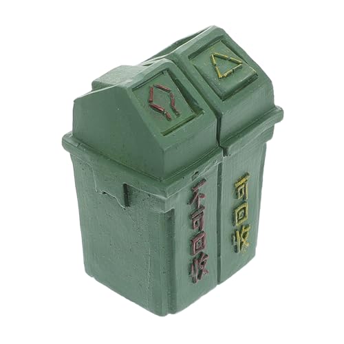 WOONEKY Maßstab Detaillierter Müllcontainer für Kleine Abfallentsorgung für Sandbox Modelle und Landschaftsarrangements mit Deckel Hochwertiges Kunststoffmaterial von WOONEKY