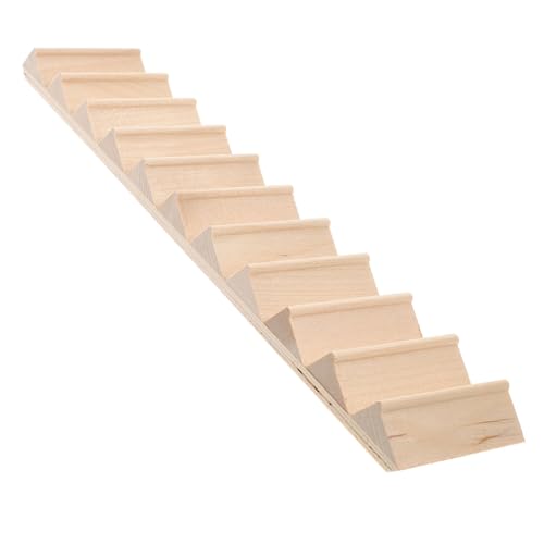 WOONEKY Maßstab Stufige DIY Treppe ohne Handlauf Langlebige Puppenhaus Zubehör für Miniaturmöbel Rustikale Holztreppe für Puppenhaus Innenraumgestaltung von WOONEKY