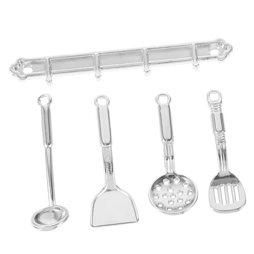 WOONEKY Maßstab Teiliges Puppenhaus Küchenzubehör Realistische Mini Löffel Kochutensilien aus Robustem Material Dekorativ für Puppenhaus Fans von WOONEKY