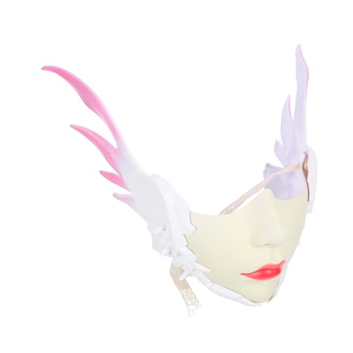 WOONEKY Mechanische Halbgesichtsmaske mit Pfauendesign für Damen Leicht und Bequem für Cosplay Mottopartys und Hochzeiten Handgefertigte Frauenmaske Zartem Kirschblütenrosa WOONEKY Mechanische Halbgesichtsmaske mit Pfauendesign für Damen Leicht und Bequem für Cosplay Mottopartys und Hochzeiten Handgefertigte Frauenmaske Zartem Kirschblütenrosa von WOONEKY