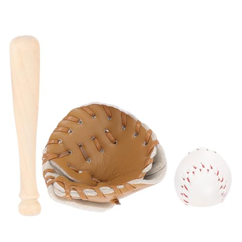 WOONEKY Mini Baseball Set Miniatur Baseball Sport Dekoratives Zubehör Miniatur Haus Spielset Kreatives für DIY Sammler von WOONEKY