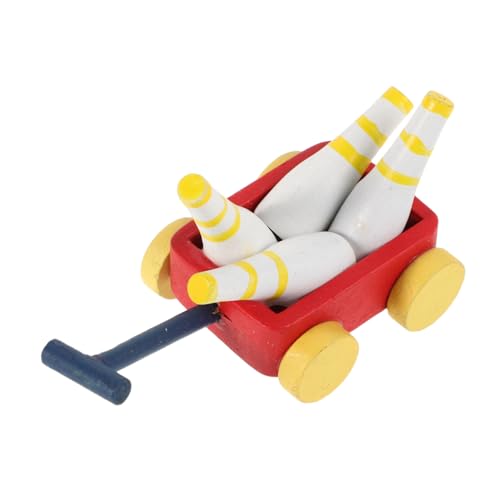 WOONEKY Mini Bowling Set für Puppenhaus Tragbarer Holz Bowlingwagen mit Kegeln Realistisches Miniaturspielzeug für Drinnen und Draußen Fördert Motorische Fähigkeiten und Kreativität WOONEKY Mini Bowling Set für Puppenhaus Tragbarer Holz Bowlingwagen mit Kegeln Realistisches Miniaturspielzeug für Drinnen und Draußen Fördert Motorische Fähigkeiten und Kreativität von WOONEKY