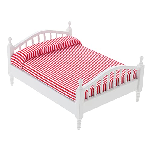 WOONEKY Maßstab 1:12 Miniatur Landschaft Verzierungen Puppe Dekorationen Mini Doppelbett Puppen WOONEKY Maßstab 1:12 Miniatur Landschaft Verzierungen Puppe Dekorationen Mini Doppelbett Puppen von WOONEKY