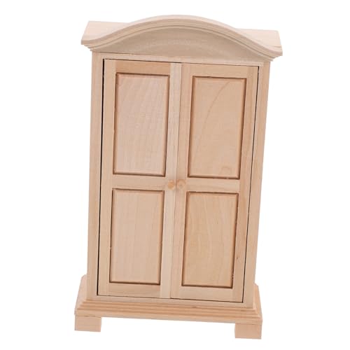 WOONEKY Mini Holz Kleiderschrank Modell Handgefertigt Miniatur Puppenhaus Möbel Deko Kleiderständer Für Puppenhaus Schlafzimmer Zubehör WOONEKY Mini Holz Kleiderschrank Modell Handgefertigt Miniatur Puppenhaus Möbel Deko Kleiderständer Für Puppenhaus Schlafzimmer Zubehör von WOONEKY