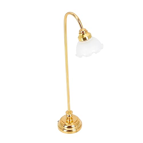 WOONEKY Mini LED Stehlampe für Puppenhaus Dekorative Batteriebetriebene Lampe mit Realistischem Design für Miniaturwohnzimmer und Szene für Puppenhauszubehör von WOONEKY