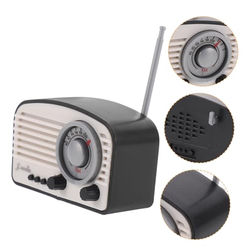 WOONEKY Mini Radio Modell aus Dekorative Retro Radiomodelle für Puppenhaus Zubehör Sicher für DIY Miniaturhäuser und Kreative Spielsz Szenen von WOONEKY