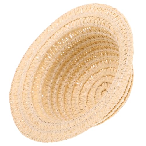 WOONEKY Mini Strohhut für Puppen Handgewebtes Gelbes Bastelzubehör Süßer Miniaturhut für DIY Dekoration Puppenhaus Accessoire Vielseitig für Foto Requisiten und Geschenkideen WOONEKY Mini Strohhut für Puppen Handgewebtes Gelbes Bastelzubehör Süßer Miniaturhut für DIY Dekoration Puppenhaus Accessoire Vielseitig für Foto Requisiten und Geschenkideen von WOONEKY