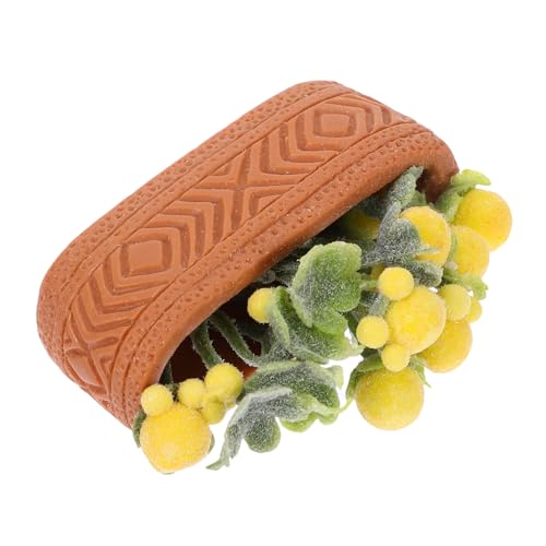 WOONEKY Mini Topfgrünpflanzen, Mini Topfblumenmodell, Miniatur Blumentopf Ornament, Miniaturblume, Kleiner Blumentopf, Mini Spielzeug, Winzige Topfblumenpflanze, Winziger Bonsai, von WOONEKY