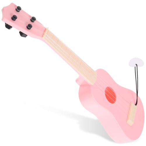 WOONEKY Mini-Ukulele Kinderspielzeug Gitarrenmodelle Für Kinder Lernspielzeug Gitarre Für Anfänger Spielzeug Für Babys Mini-Gitarre Spielzeuge Saiteninstrument Rosa Musik Kleinkind Plastik von WOONEKY