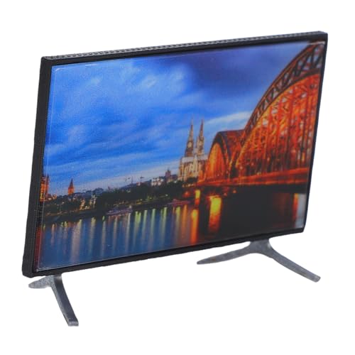 WOONEKY Miniatur Fernseher für Puppenhaus Realistisches LCD Modell für Wohnzimmer Dekoration Vielseitiges Zubehör aus Robustem Material für Kreative Miniatur Szenen von WOONEKY