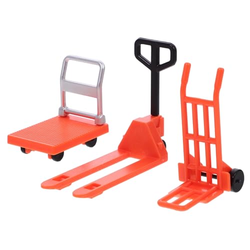 WOONEKY Miniatur Handwagen mit Gabelstapler und Plattformwagen Leichtes Baustellenspielzeug für Sicher und Klein für Handmuskeltraining für Jungen und Mädchen WOONEKY Miniatur Handwagen mit Gabelstapler und Plattformwagen Leichtes Baustellenspielzeug für Sicher und Klein für Handmuskeltraining für Jungen und Mädchen von WOONEKY