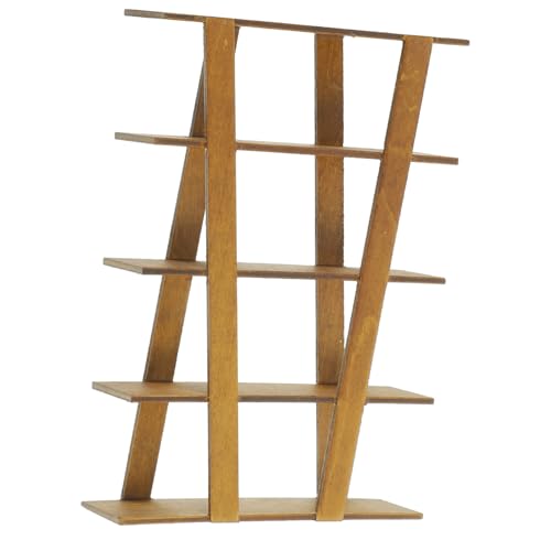 WOONEKY Miniatur Holzmöbel Maßstab Miniatur Regal Dekoratives Mini Aufbewahrungsregal Puppenhaus Zubehör Handgefertigt Holzspielzeug für DIY Puppenhaus Szenen von WOONEKY