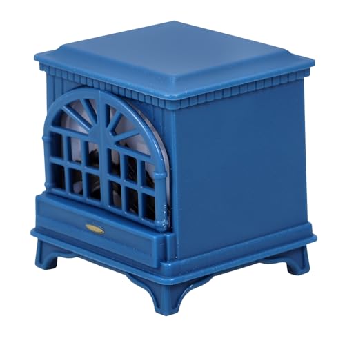 WOONEKY Miniatur Kamin mit LED Beleuchtung für Puppenhaus Vintage Stil Warmes Geeignet für Möbelstile Kompakte für Einfache Platzierung Robustes Material für Langlebige Nutzung von WOONEKY